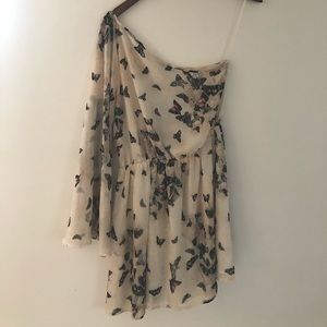 One sleeved asymmetrical dress - Topshop